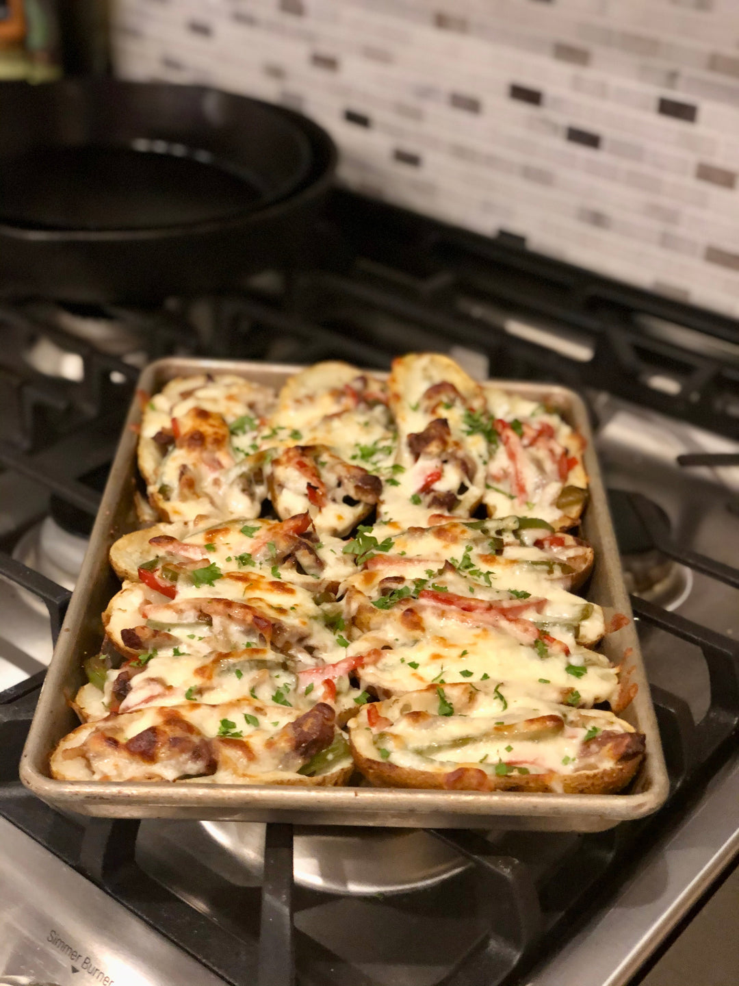 Cheesesteak Potato Skins