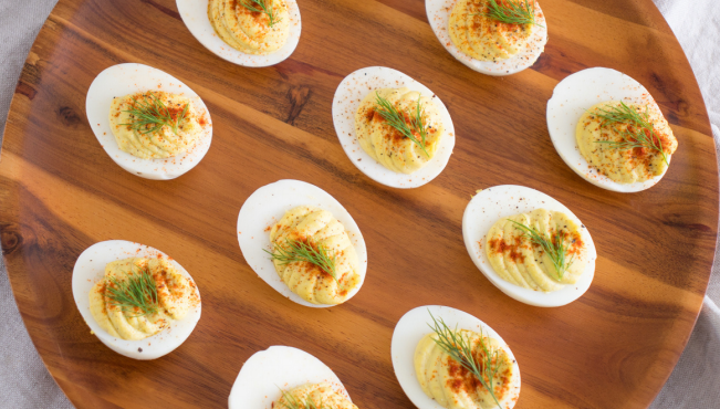 Olive Oil Deviled Eggs