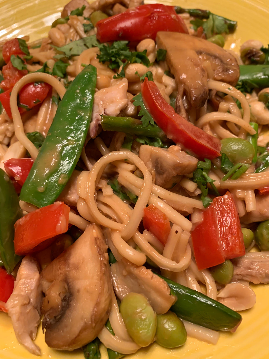 Lime Peanut Udon Noodle Bowl