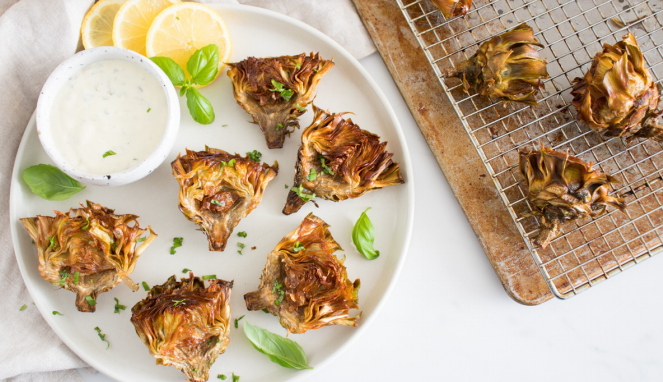 Olive Oil Fried Artichokes