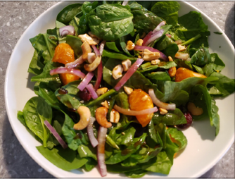 Orange and Red Spinach Salad