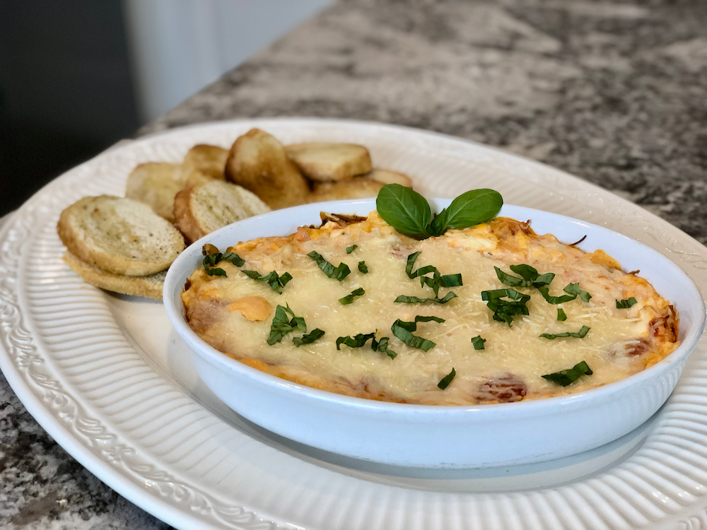 Cheesy Caprese Dip