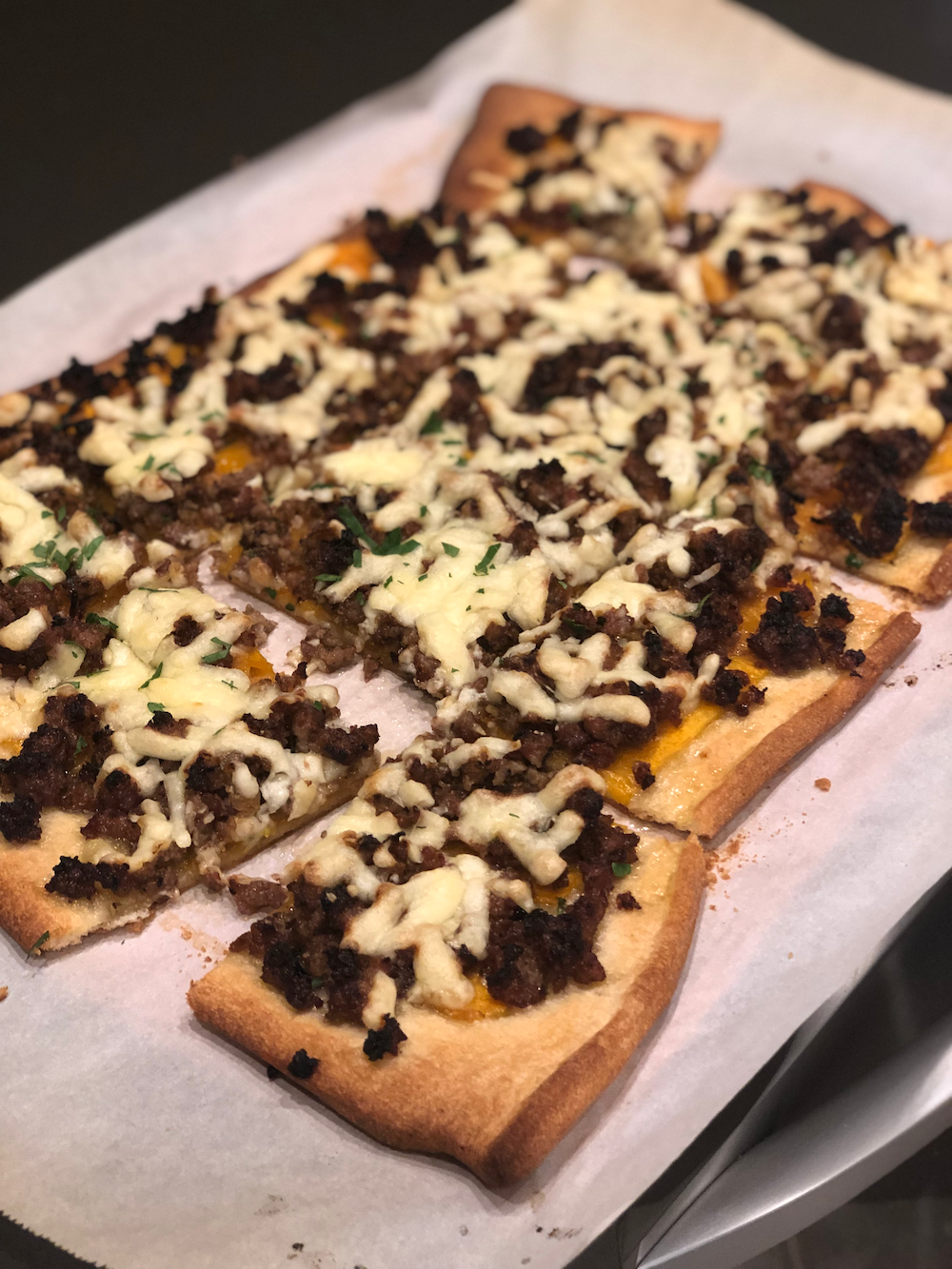 Harvest Sausage Flatbread Fustini's Oils & Vinegars