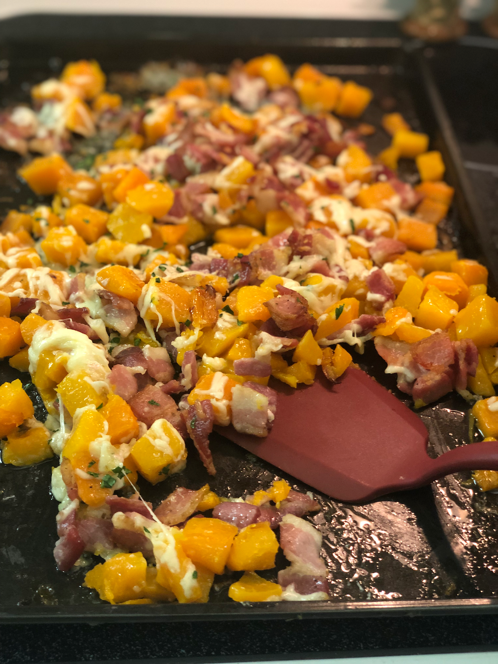 Cheesy Bacon Butternut Squash