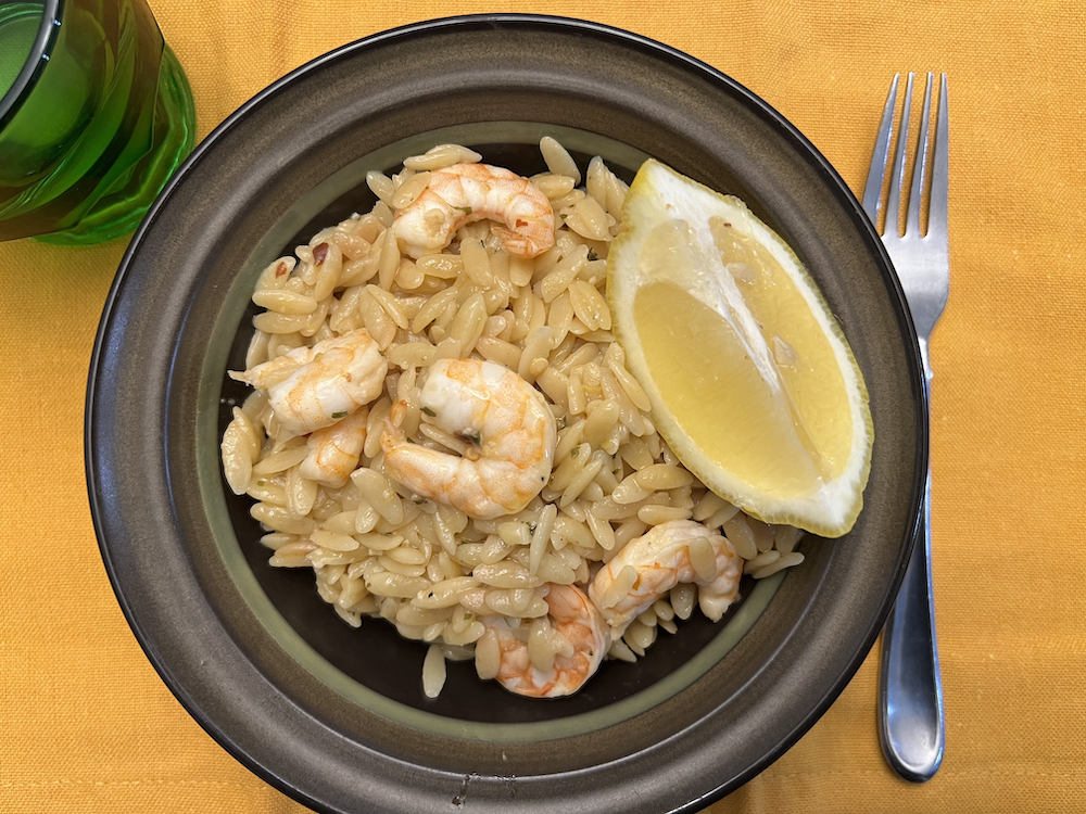 One Pot Shrimp Orzo