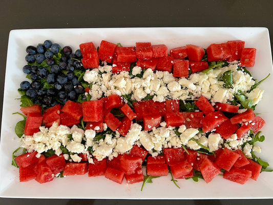 Watermelon Feta Flag Salad