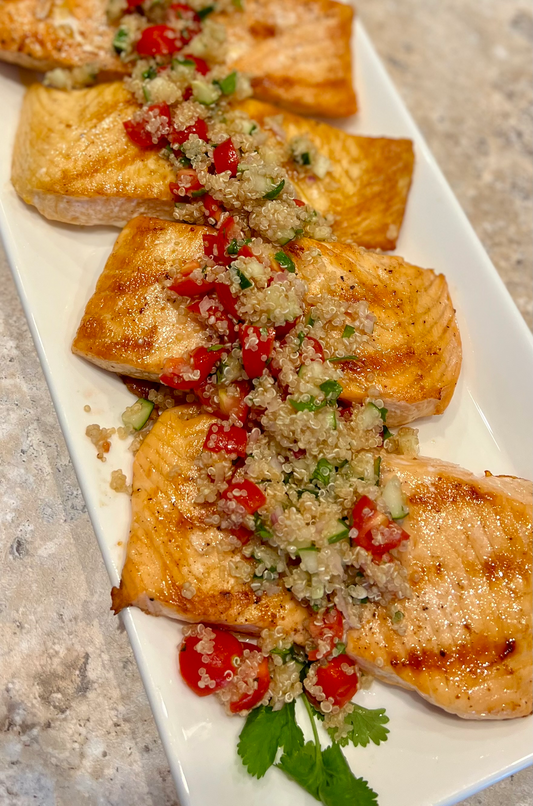 Grilled Salmon with Quinoa