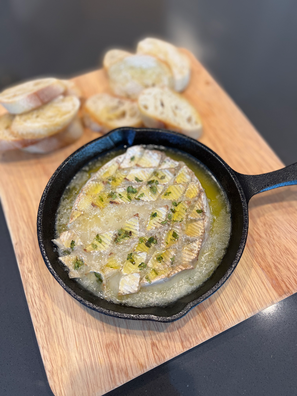 Grilled Brie with Wine