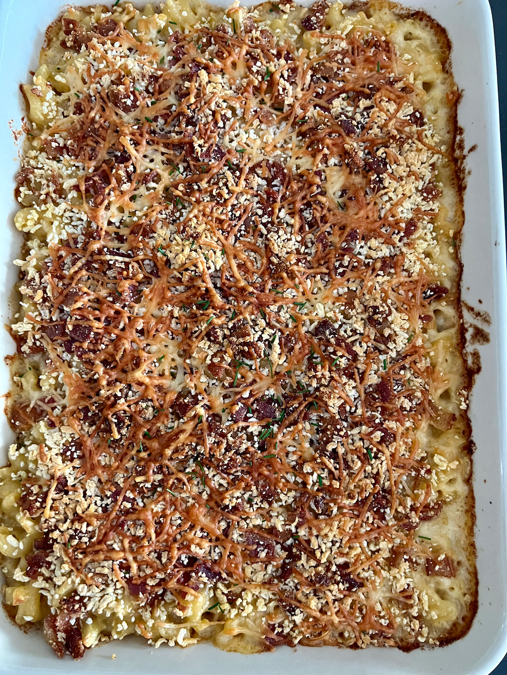 Bacon Crusted Beer Macaroni and Cheese