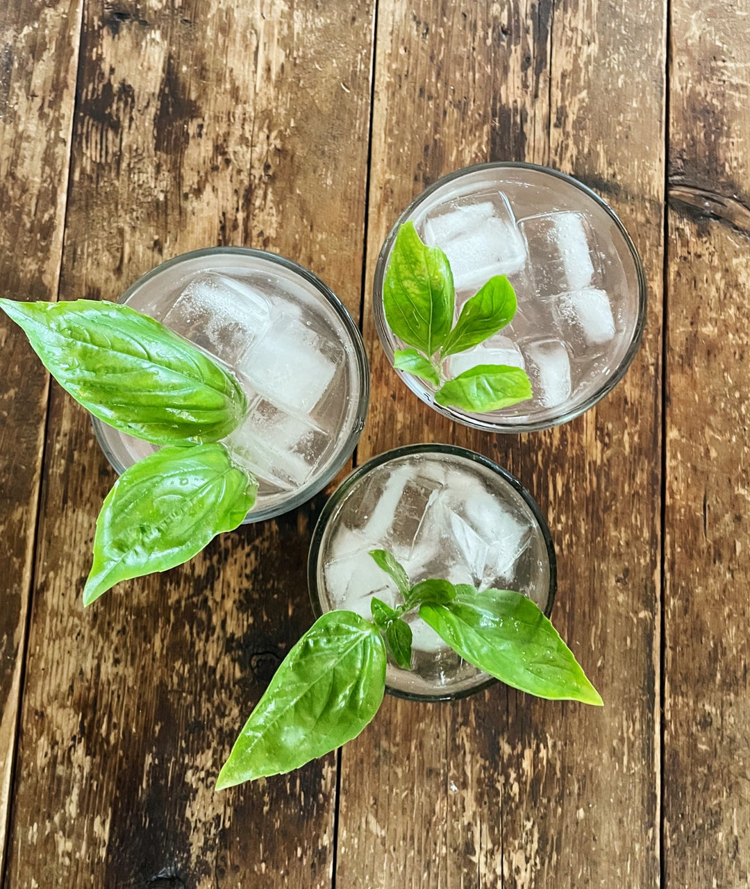 Peach Basil Shrub