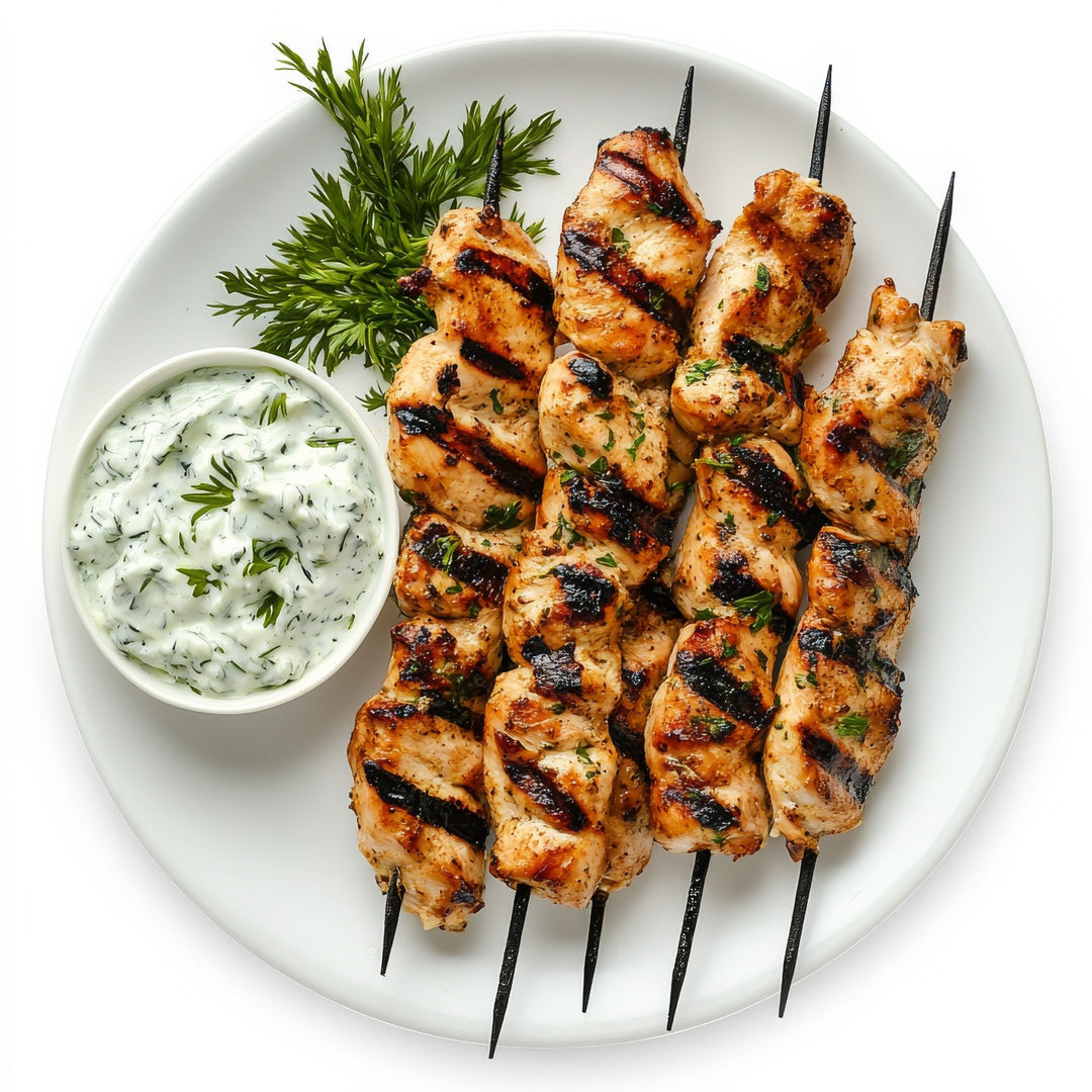 Chicken Kebabs with Tzatziki Sauce
