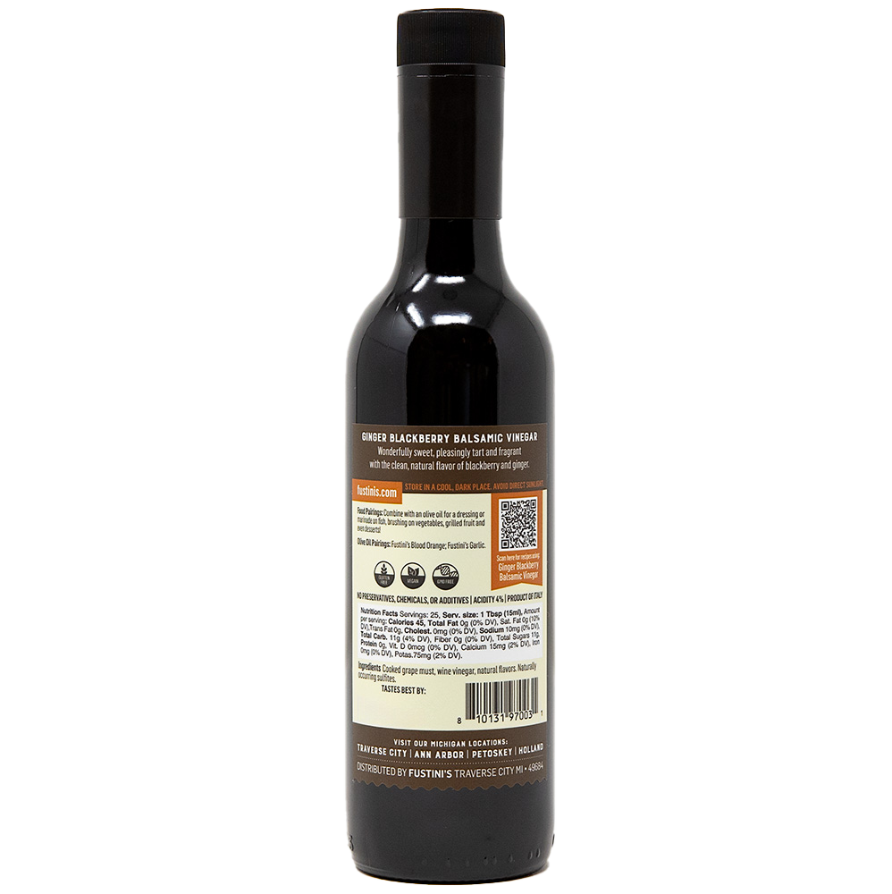 Ginger Blackberry Balsamic Vinegar (Dark)